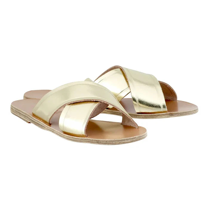 Sandals Ancient Greek Sandals Thais Vachetta Sandals Platinum Apoella
