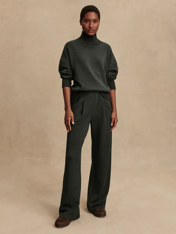 Pants Varley The Extra Wide Leg Pant 32 Olive Marl Apoella