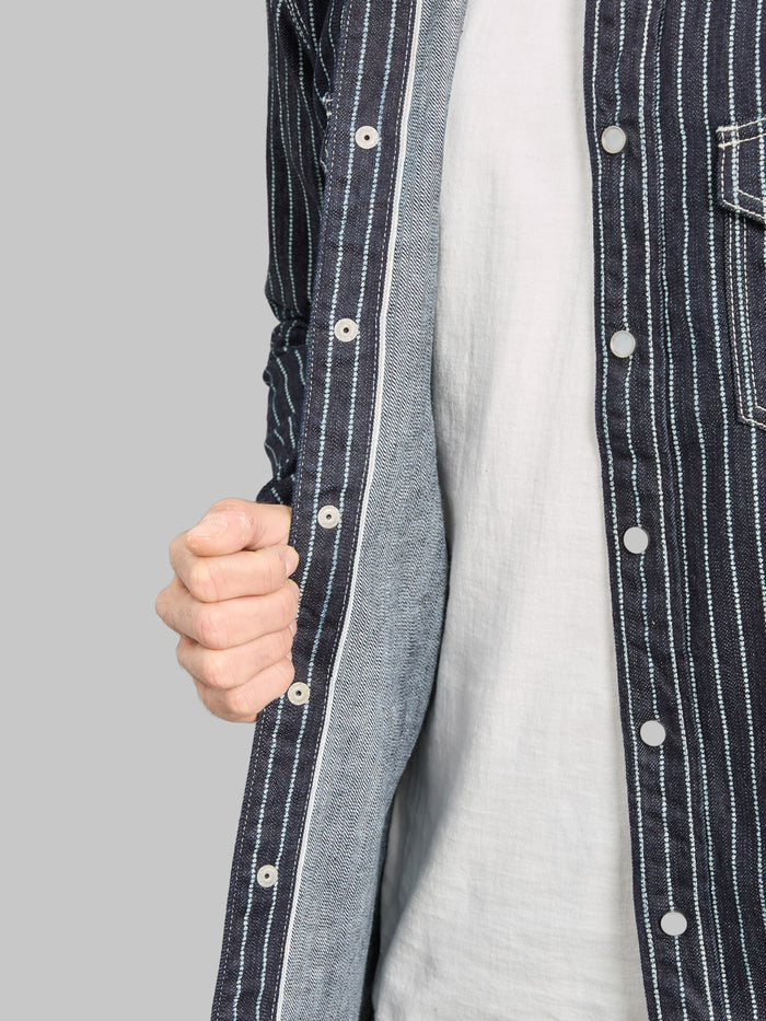 The Flat Head 10oz Indigo Wabash Western Shirt
