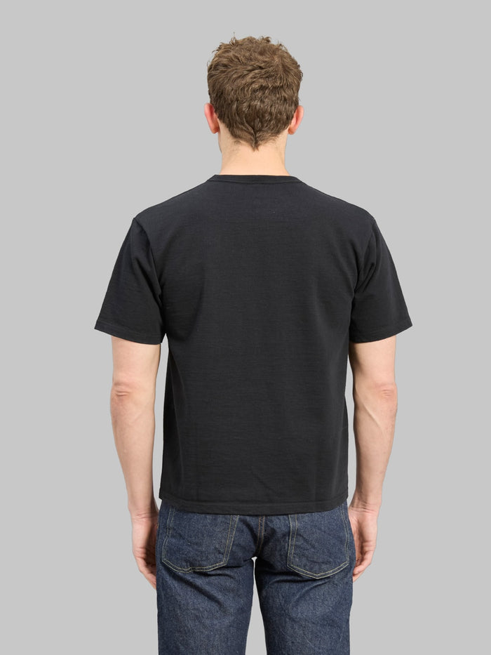 The Flat Head 20oz Ultra Heavyweight Loopwheel TShirt Black back look