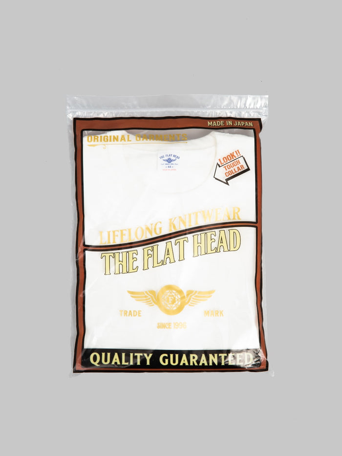 The Flat Head 20oz Ultra Heavyweight Loopwheel TShirt White packaging