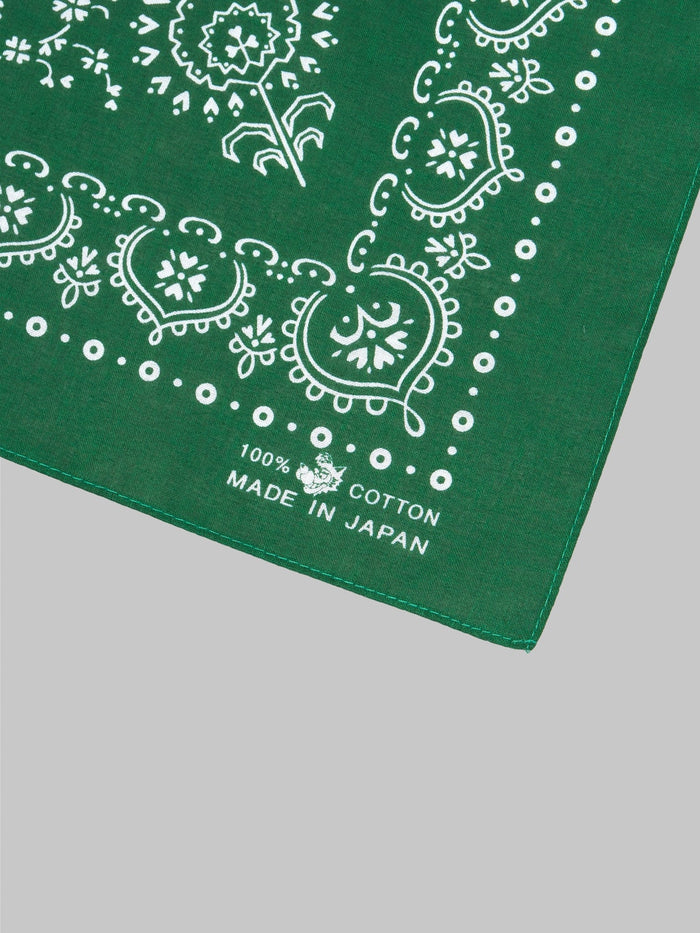 The Flat Head Bandana Green made in japan