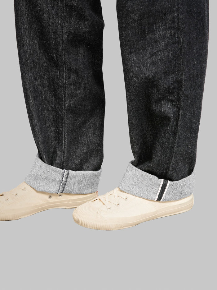 The Flat Head DB004 12.5oz Wide Tapered Jeans Black selvedge id