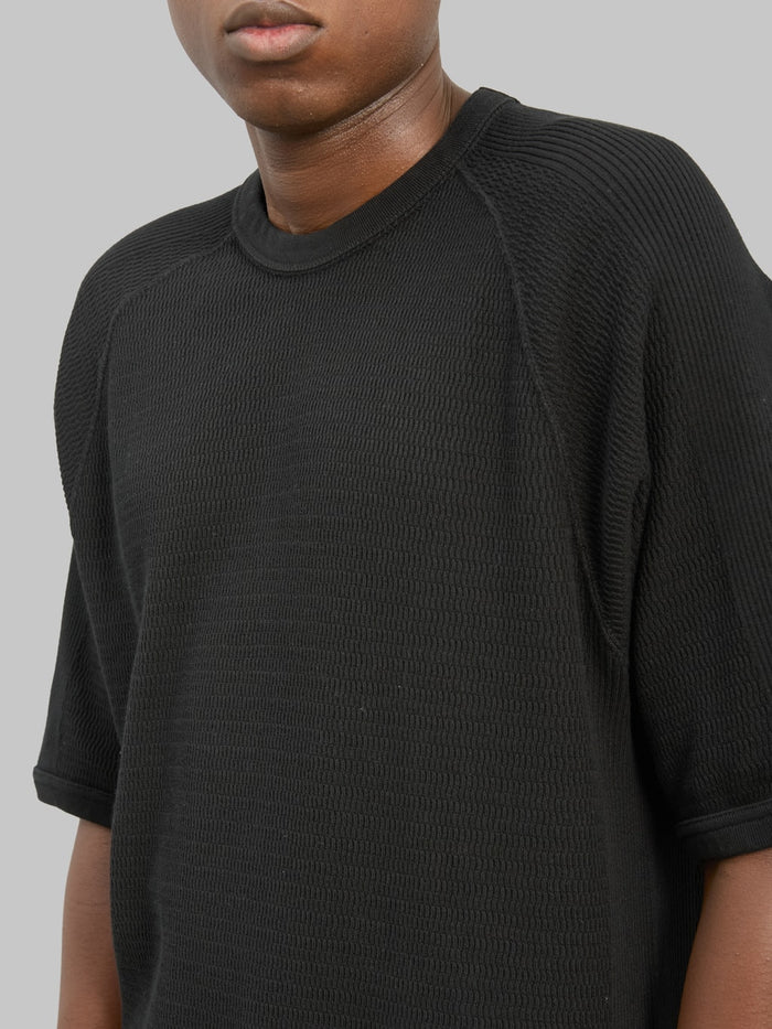 The Flat Head FN-THW-002 Raglan Sleeve Thermal T-Shirt Black