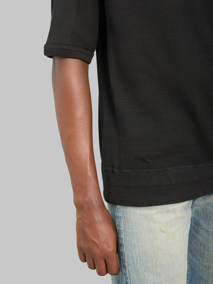 The Flat Head FN-THW-002 Raglan Sleeve Thermal T-Shirt Black