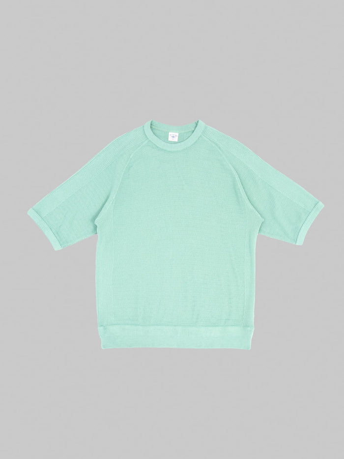 The Flat Head FN-THW-002 Raglan Sleeve Thermal T-Shirt Green
