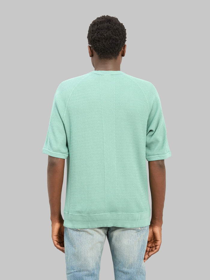The Flat Head FN-THW-002 Raglan Sleeve Thermal T-Shirt Green