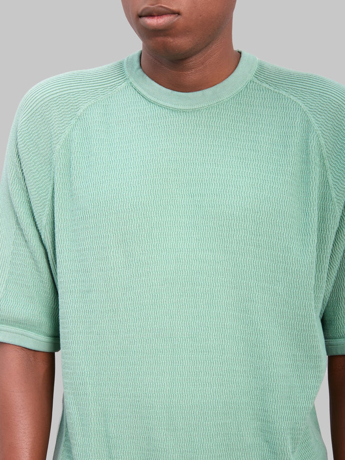The Flat Head FN-THW-002 Raglan Sleeve Thermal T-Shirt Green