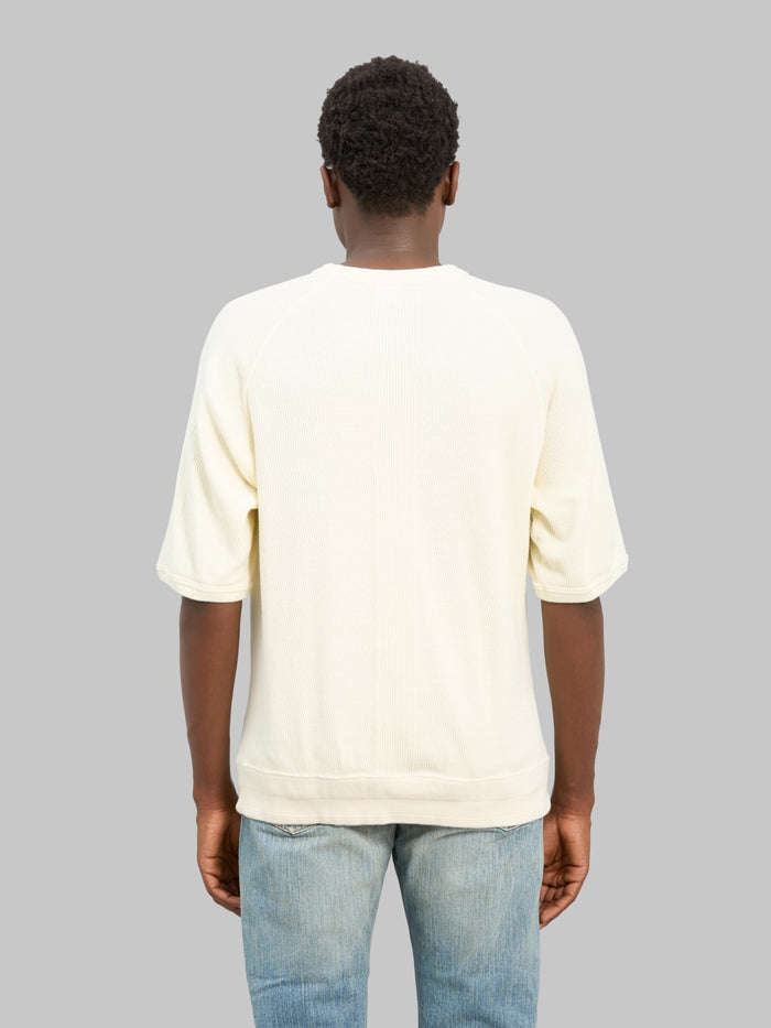 The Flat Head FN-THW-002 Raglan Sleeve Thermal T-Shirt Ivory