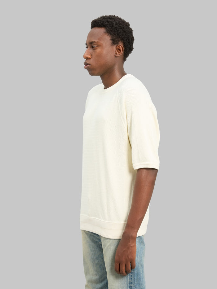 The Flat Head FN-THW-002 Raglan Sleeve Thermal T-Shirt Ivory