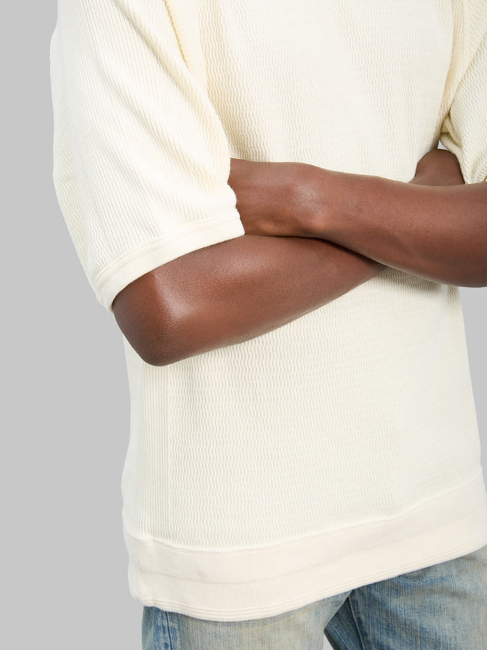 The Flat Head FN-THW-002 Raglan Sleeve Thermal T-Shirt Ivory