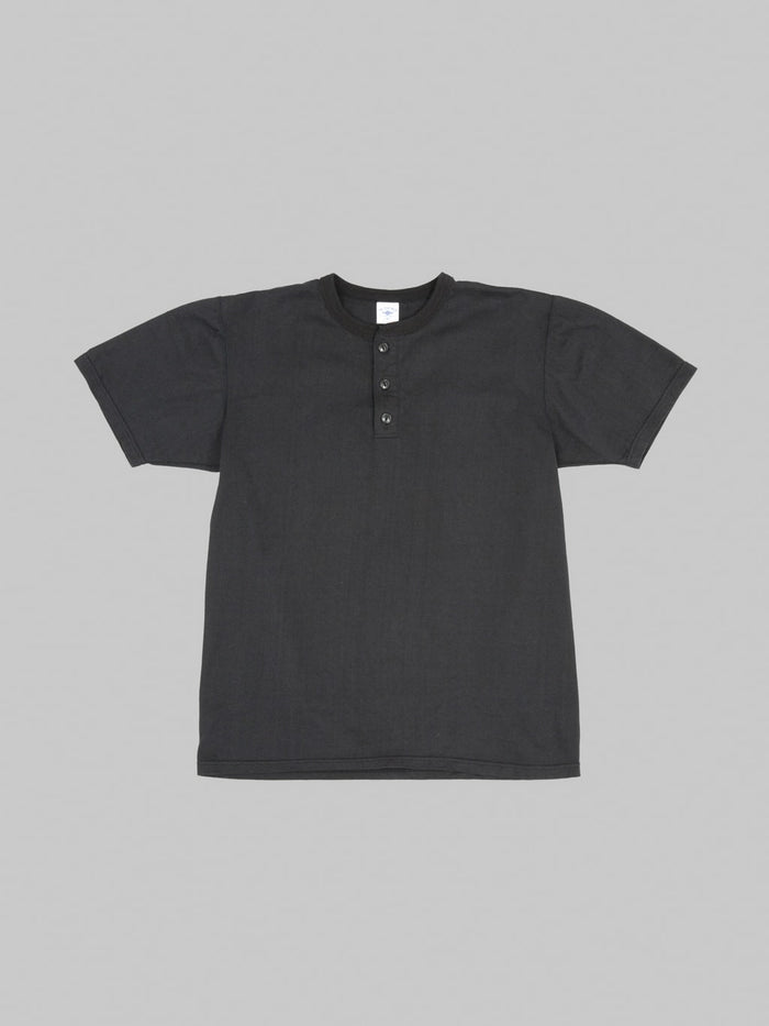The Flat Head FN-TSH-003 Henley T-Shirt Black