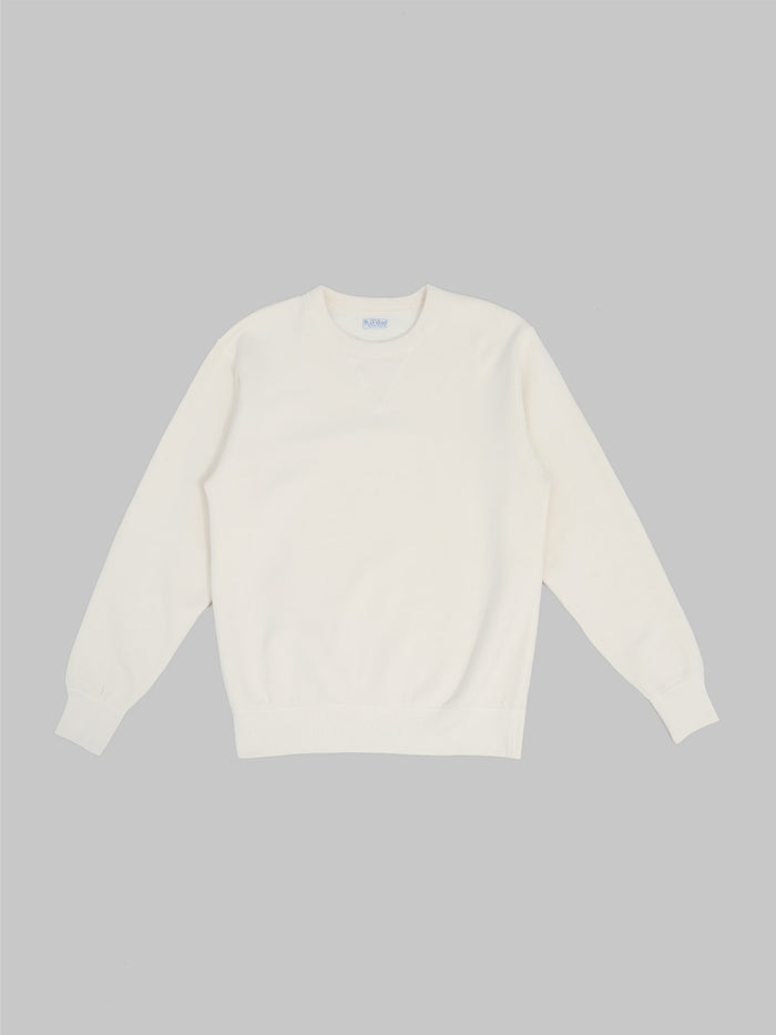 the flat head loopwheel crewneck sweatshirt ivory front