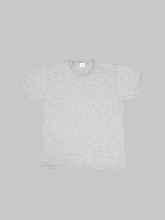 The Flat Head Loopwheeled Heavyweight Plain T-Shirt Grey - Redcast Heritage Co.