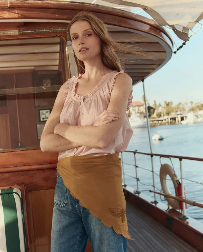 The Great - Clay Scalloped Bandana - Kalifornia Jean Bar