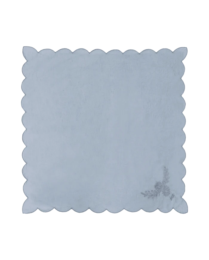 The Great - Faded Indigo Scalloped Bandana - Kalifornia Jean Bar