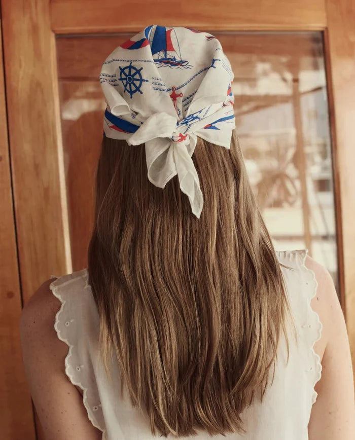 The Great - Sailboat Bandana White - Kalifornia Jean Bar