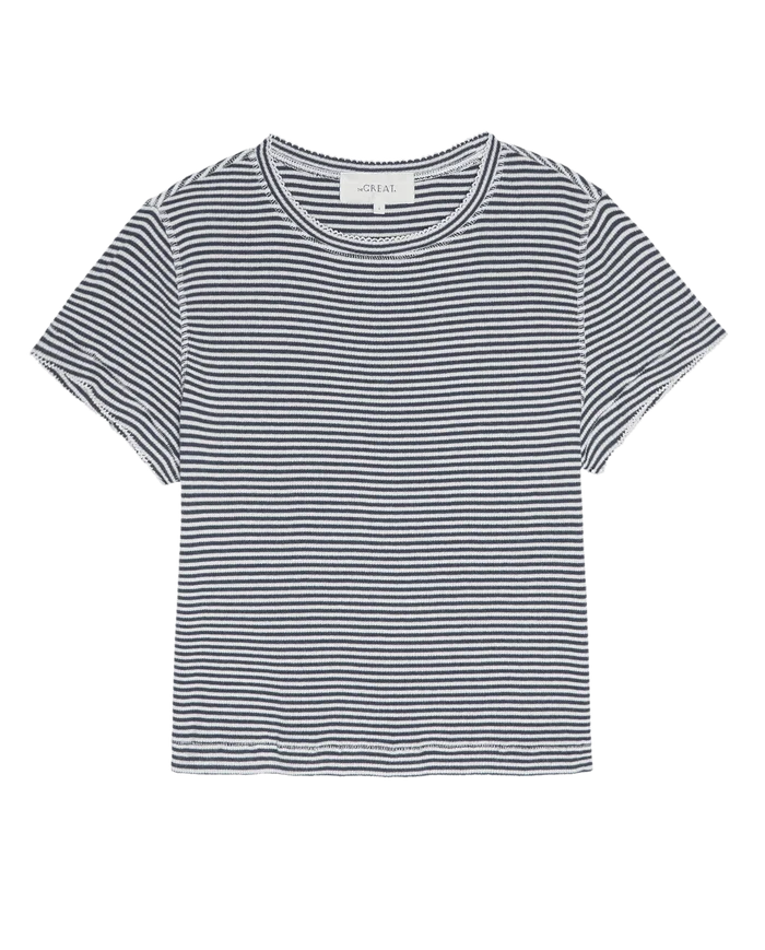 The Great - The Little Tee Navy Stripe - Kalifornia Jean Bar