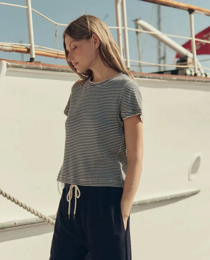 The Great - The Little Tee Navy Stripe - Kalifornia Jean Bar