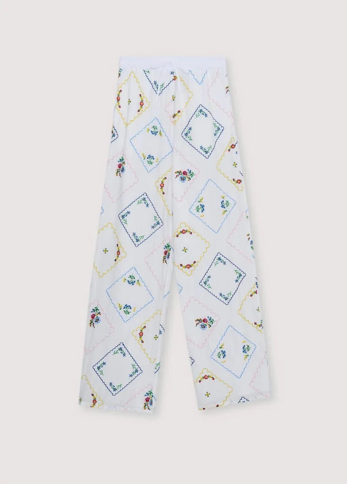 The New Society - Jacinthe Pant Multicolor Embroidery - Kalifornia Jean Bar