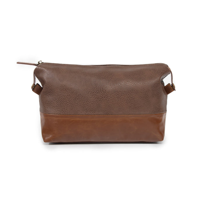 Brouk & Co The Oxford Toiletry Bag | Chocolate Brown