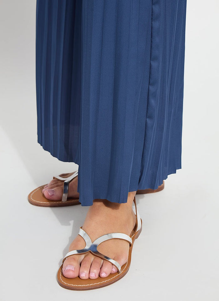 The Packable Pleated Palazzo Pant | Capri Blue