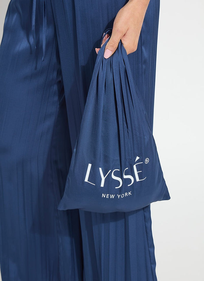 The Packable Pleated Palazzo Pant | Capri Blue