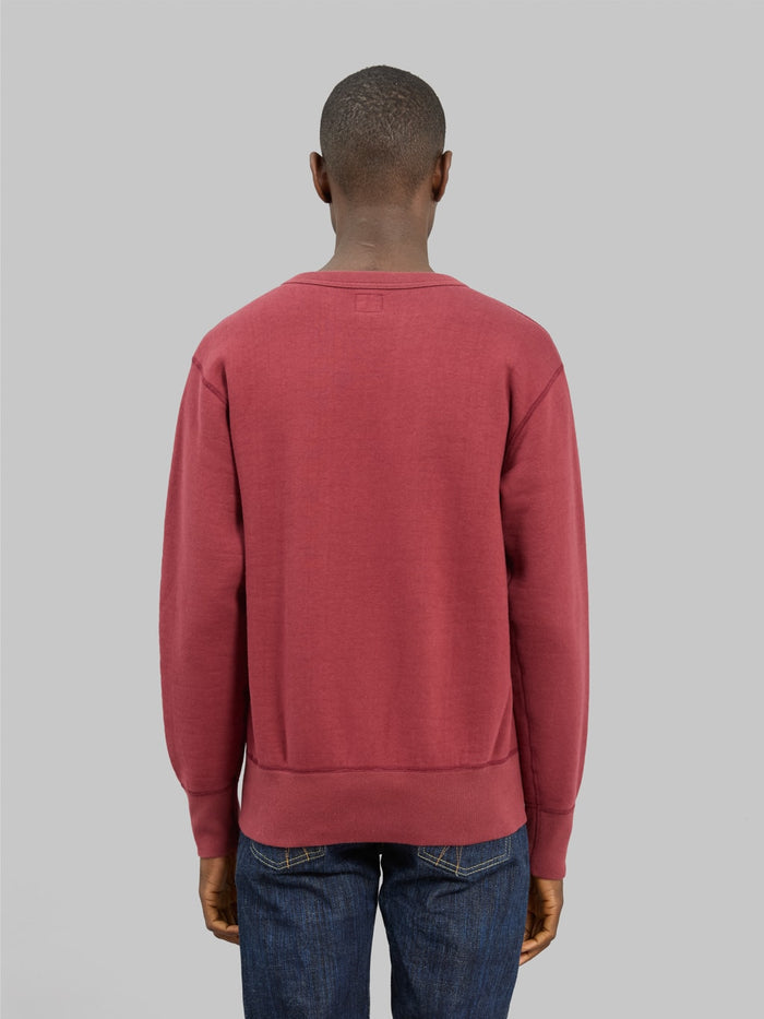 the strike gold loopwheeled sweatshirt burgundy back fit