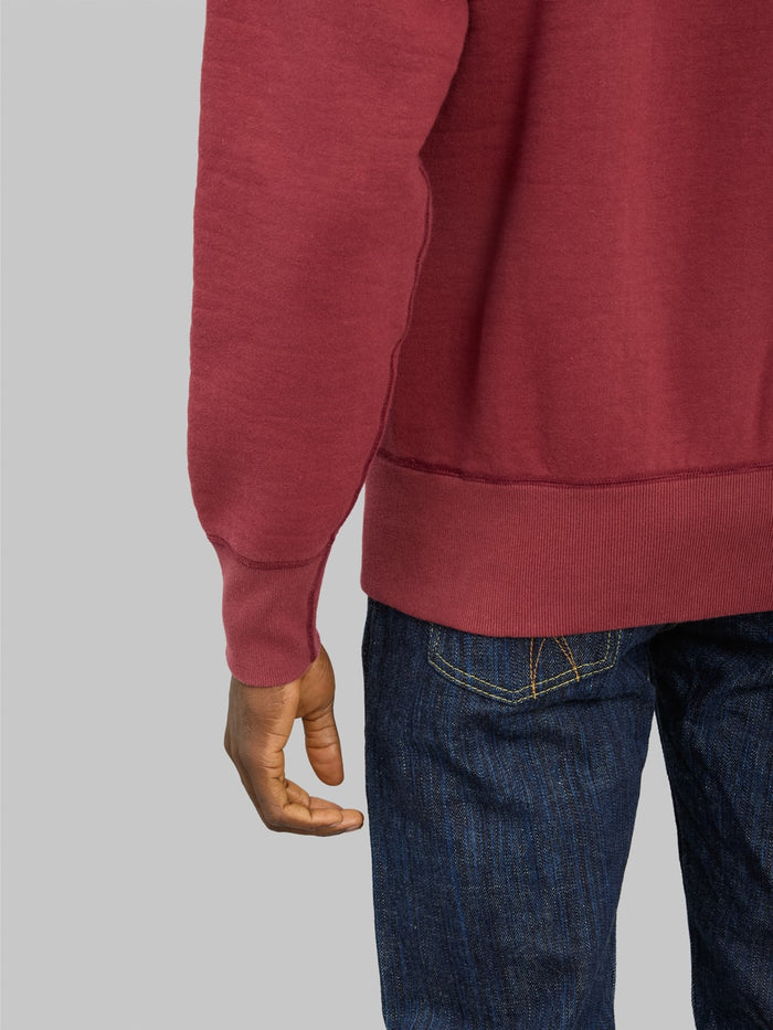 the strike gold loopwheeled sweatshirt burgundy cuff
