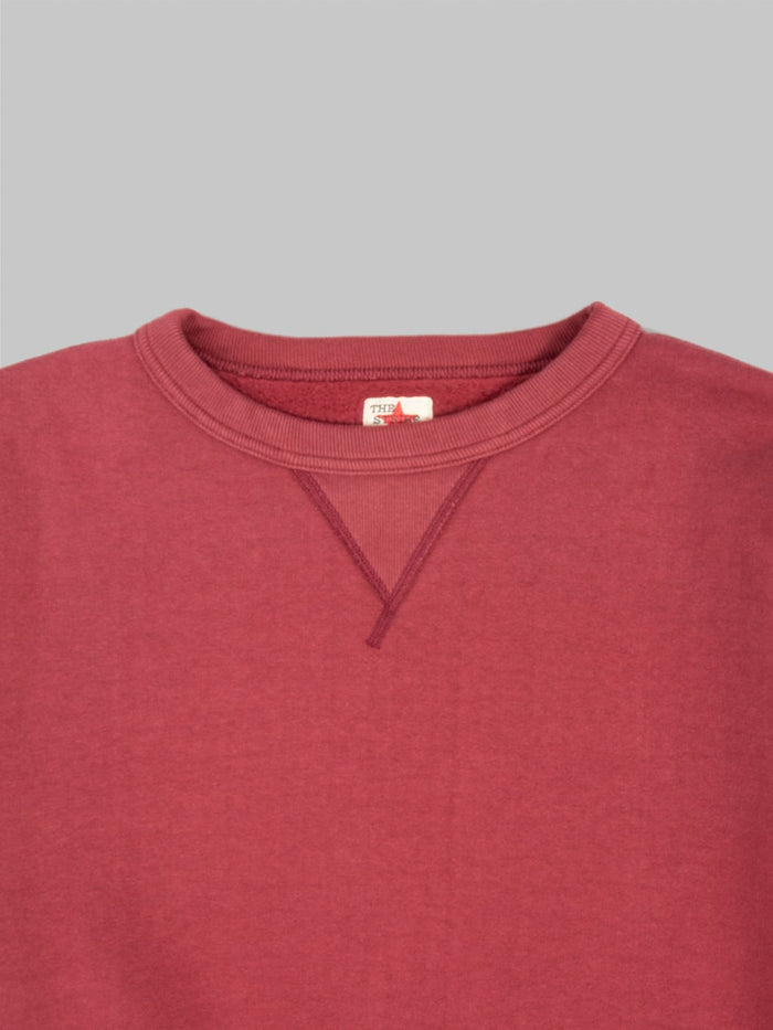 the strike gold loopwheeled sweatshirt burgundy collar details