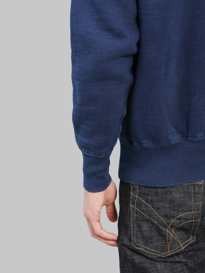 the strike gold loopwheeled sweatshirt indigo cuff details