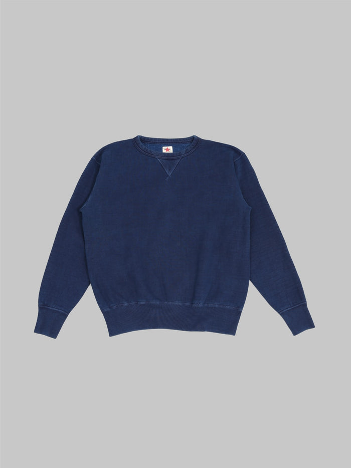 the strike gold loopwheeled sweatshirt indigo front