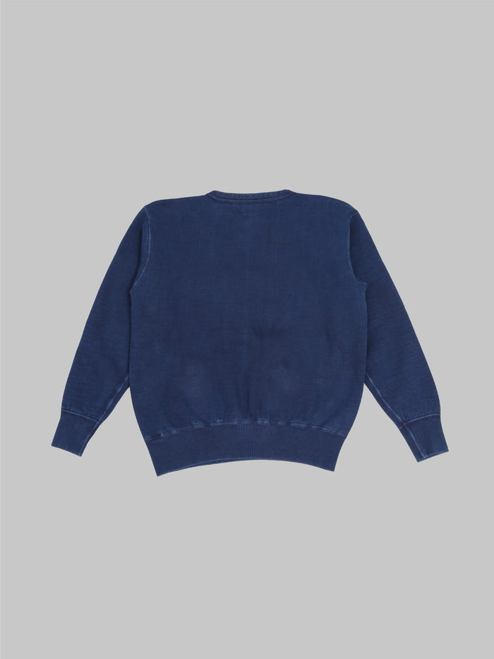 the strike gold loopwheeled sweatshirt indigo back