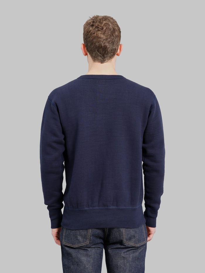 The Strike Gold  Loopwheeled Sweatshirt Navy back look
