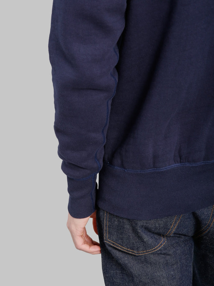 The Strike Gold  Loopwheeled Sweatshirt Navy hem