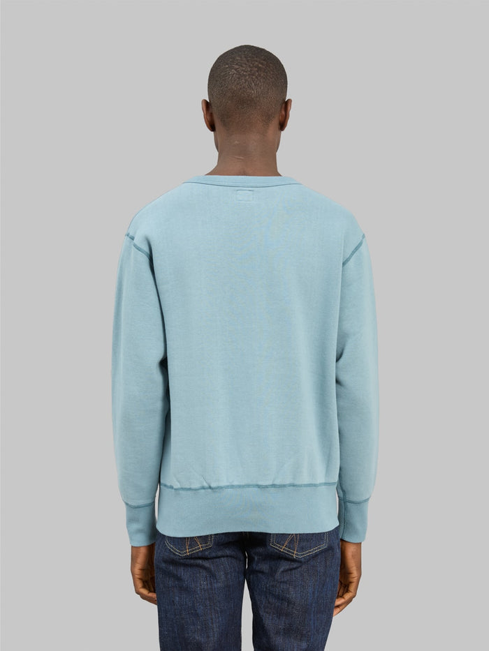 the strike gold loopwheeled sweatshirt sax blue back fit