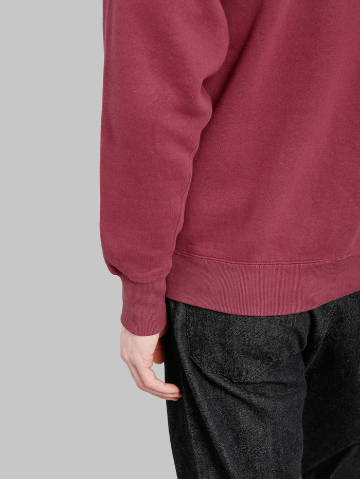 The Strike Gold  Loopwheeled Zip Hoodie Burgundy hem