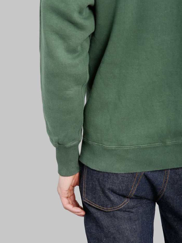 The Strike Gold  Loopwheeled Zip Hoodie Green hem