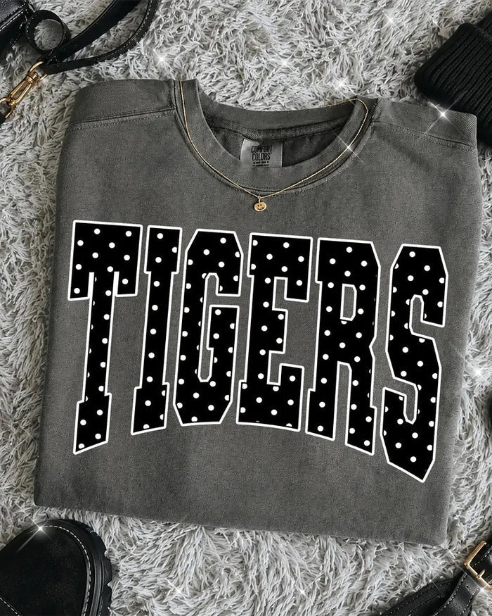 Tigers Polka Dot Sweatshirt in gray