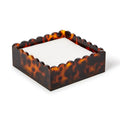 Two’s Company Tortoise Print Scalloped Edge Acrylic Cocktail Napkin Holder