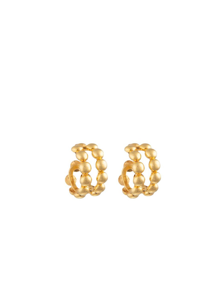 Earrings Sylvia Toledano Tribal Small Double Hoops Earrings Gold O/S Apoella