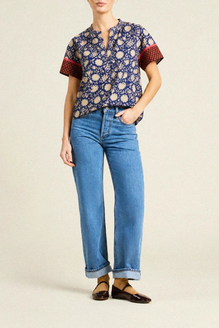Trovata - Alana Blouse in Shadowfield - Kalifornia Jean Bar