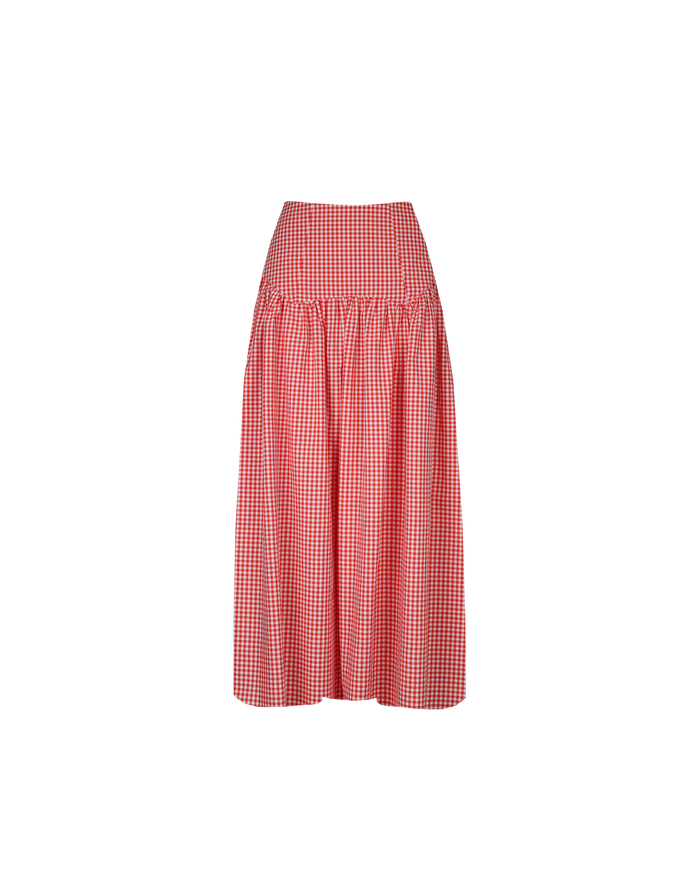 TRULLI SKIRT RED GINGHAM