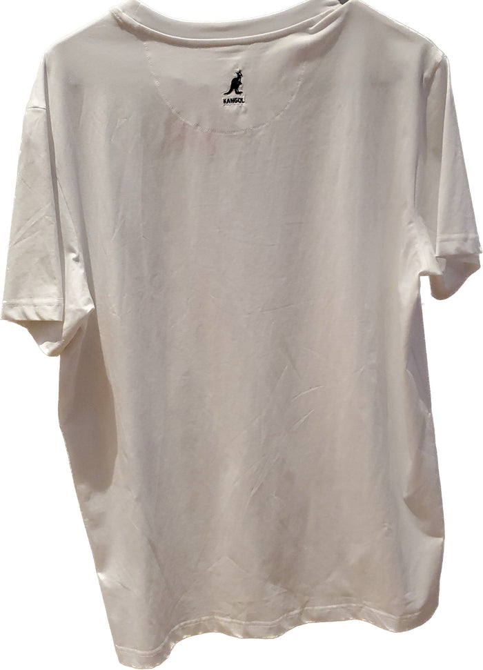 Tshirt kangol blanc logo arriere noir