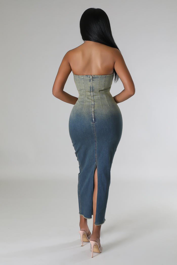 Tube Denim Ombre Dress image 6