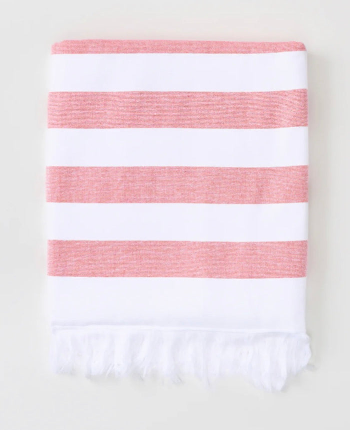 Weezie Turkish Towel Nantucket Red Stripe