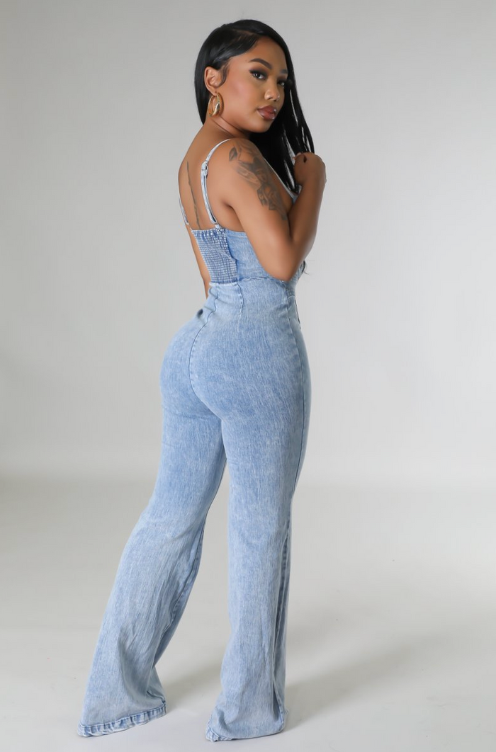Twist Denim Jumpsuit image 1