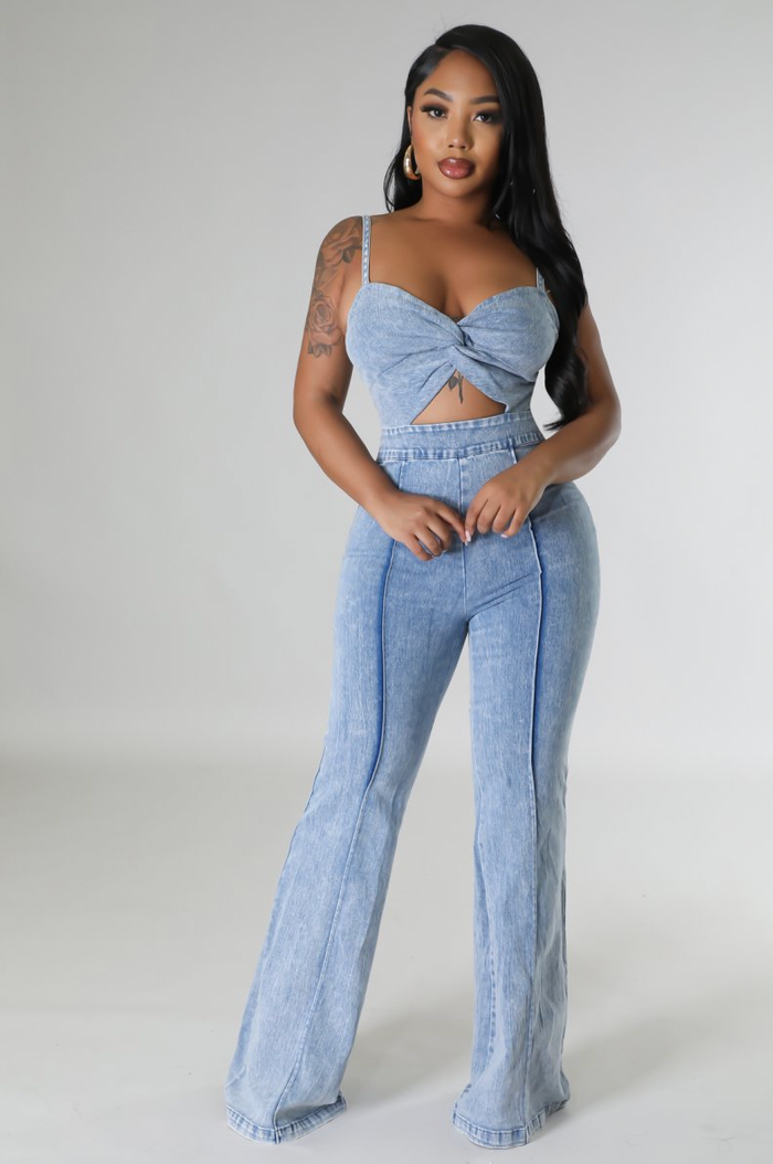 Twist Denim Jumpsuit image 2
