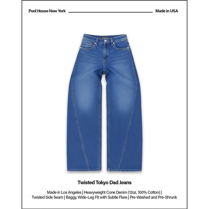 Twisted Tokyo Dad Jeans | Baggy, Wide-Leg Kyoto Blue II