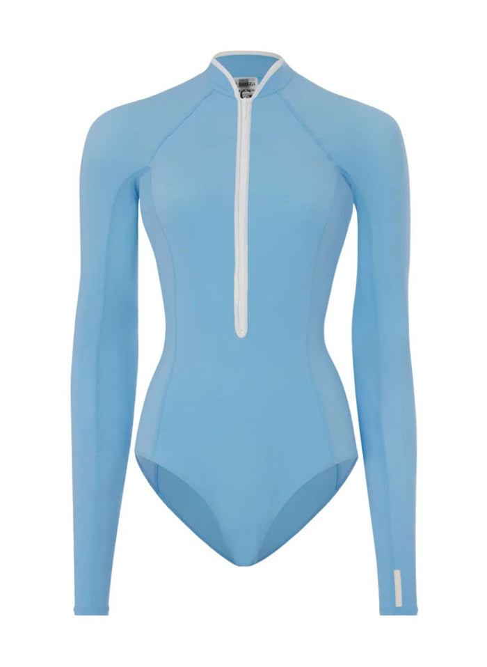 One-Piece Hunza G Tyra Zipper Surfsuit Upf 50+ Cornflower Apoella